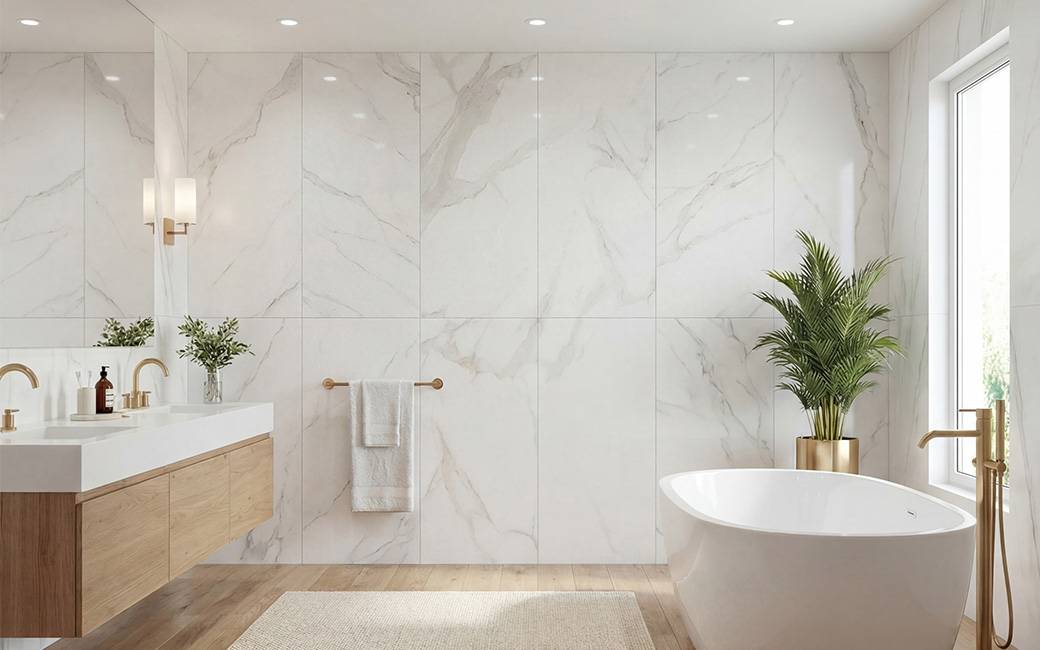 Salle de bain — effet marbre